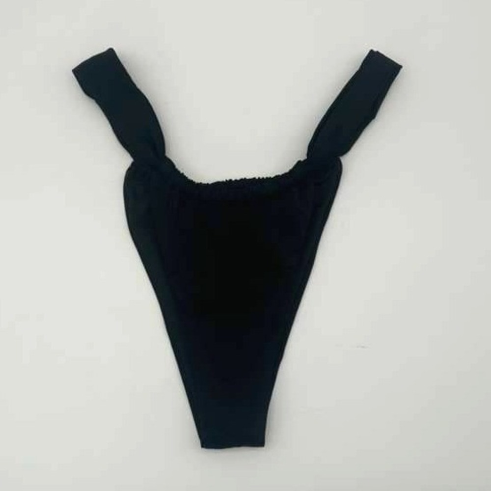 Água Bendita Luxury Bikini Bottoms - All Black - Size Large - NWT